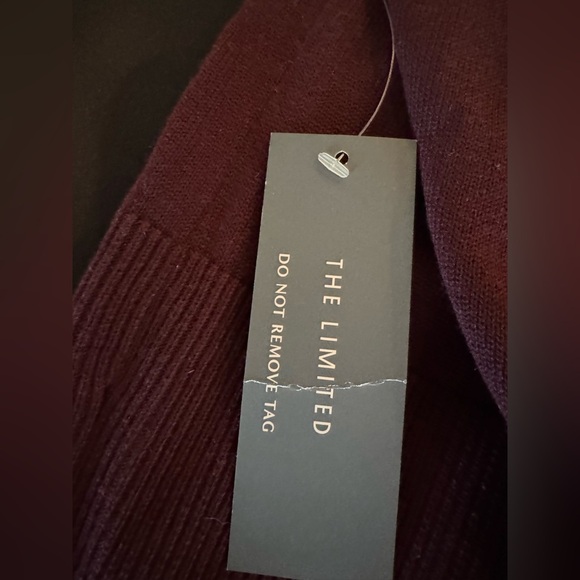 NWT The Limited Plum Cold Shoulder Sweater Dress Sz M Cowl Neck Wool Blend - Picture 5 of 6